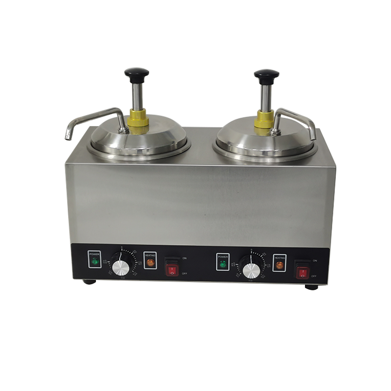Chocolate Sauce Warmer - Manufacturer - Commercial Electric 2 Bottles Stainless Steel