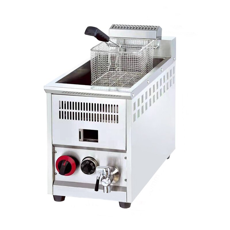Hot Dog Fryer - Manufacturer - Commercial Double Dog Corn Cheese Gas Deep Fryer