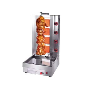 Shawarma Grill Machine - Manufacturer - Gas 4-burner Commercial Automatic Rotating Kebab