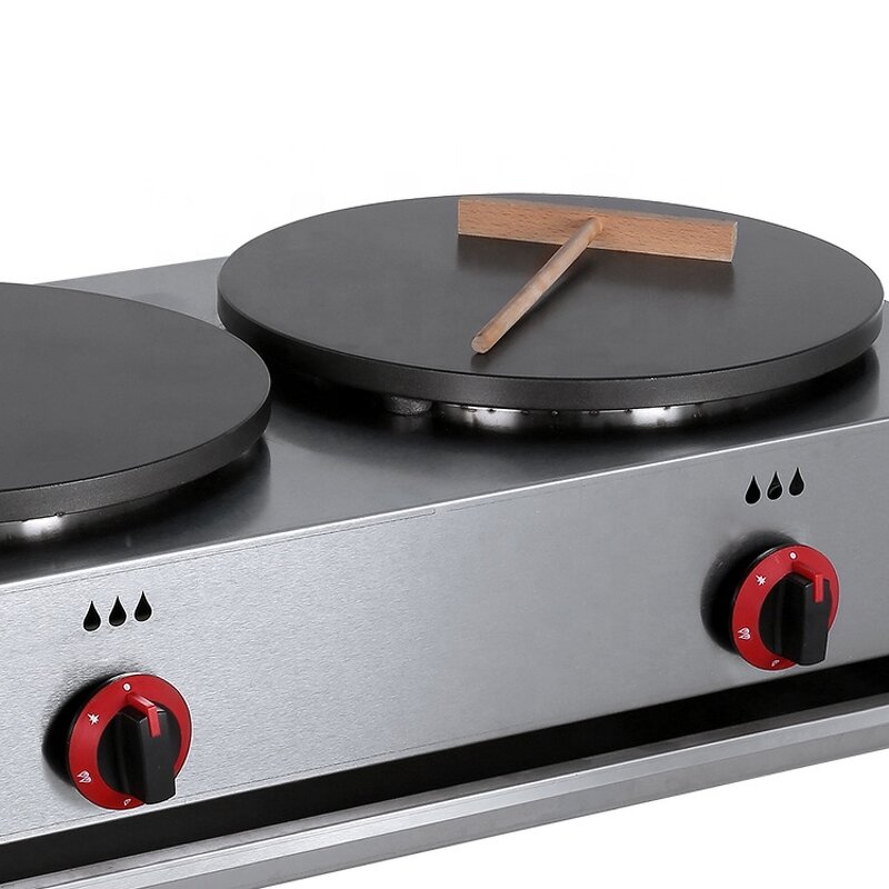 Crepe Maker Machine - Manufacturer - Commercial Portable Gas Outdoor Double Burner