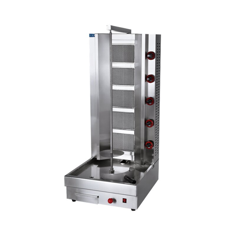 Shawarma Grill Machine - Manufacturer - Gas 5-burner Commercial Automatic Kebab Doner