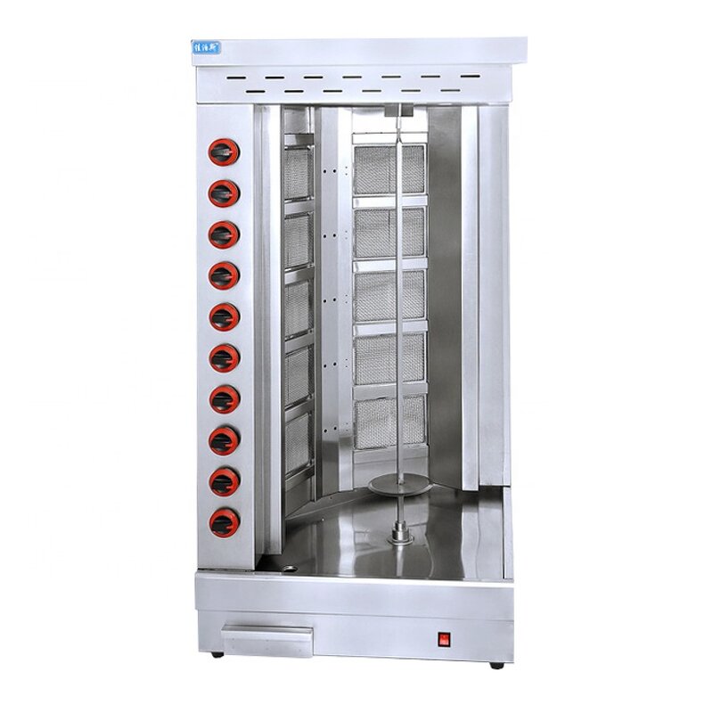 Shawarma Grill Machine - Manufacturer - Gas 12-burner Commercial Automatic Cutting Kebab