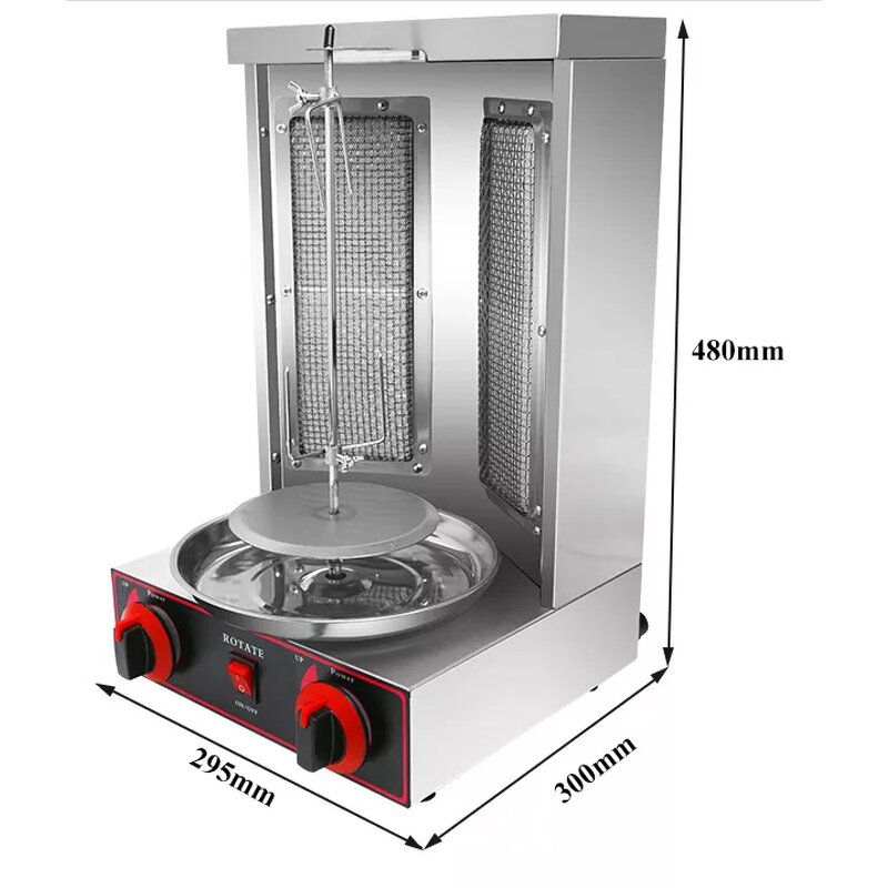 Mini Shawarma Grill - Manufacturer - 2-burner Gas Commercial Rotary Doner Kebab