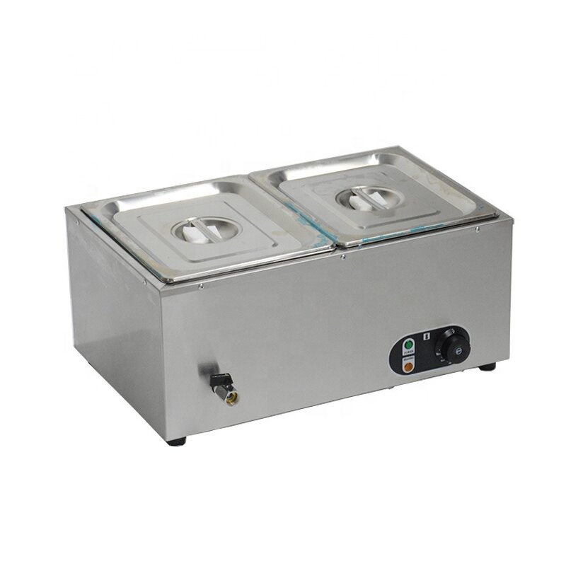 Bain Marie Food Warmer - Manufacturer - 2 Round Pot Stainless Steel Counter Top