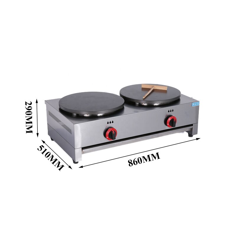 Crepe Maker Machine - Manufacturer - Commercial Portable Gas Outdoor Double Burner
