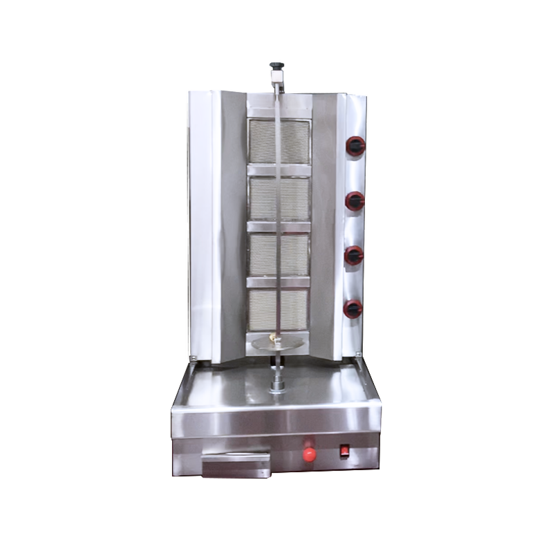 Shawarma Grill Machine - Manufacturer - Gas 4-burner Commercial Automatic Rotating Kebab