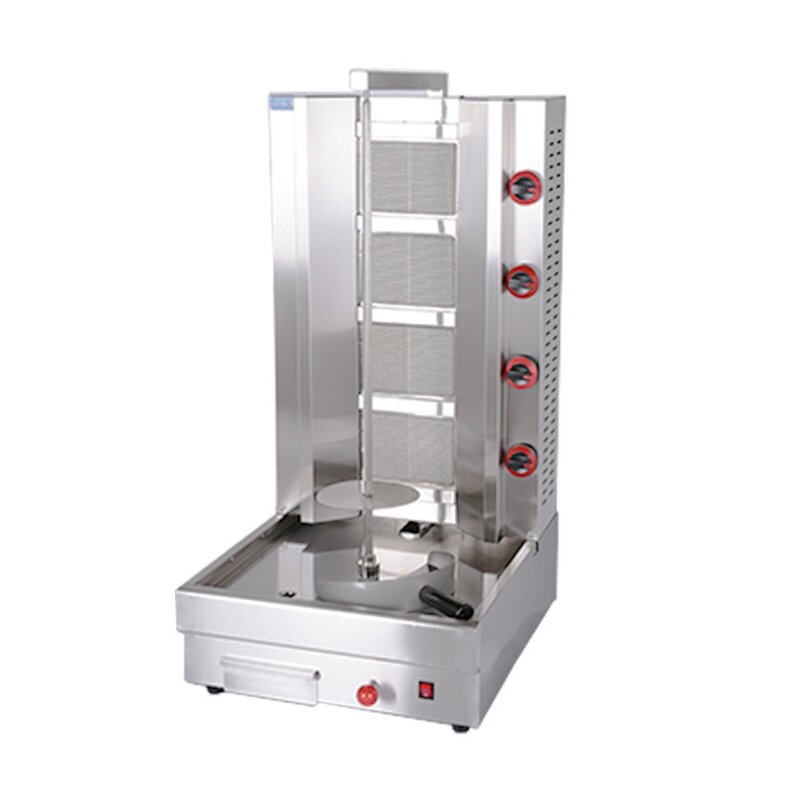 Shawarma Grill Machine - Manufacturer - Gas 4-burner Commercial Automatic Rotating Kebab