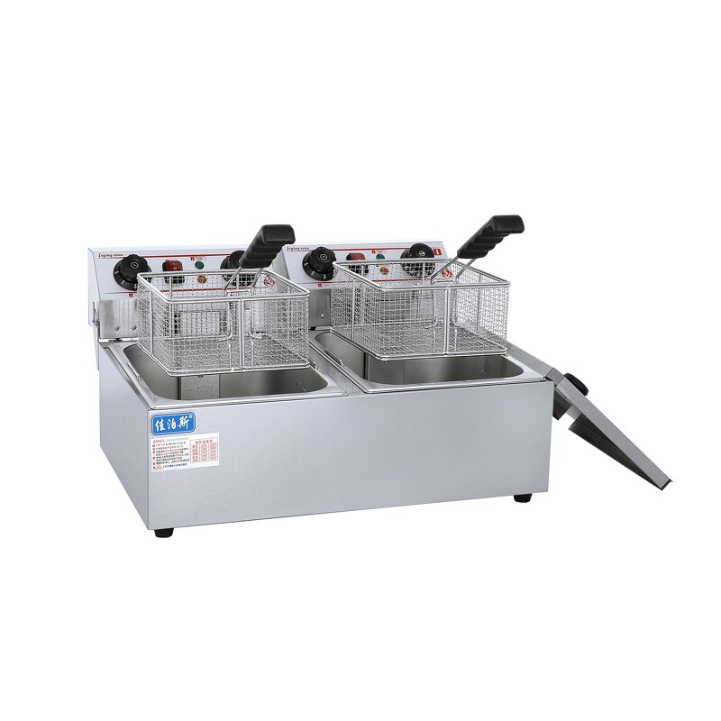 Deep Fat Fryer - Manufacturer - Commercial Electric Double Two Tank Frying Machine