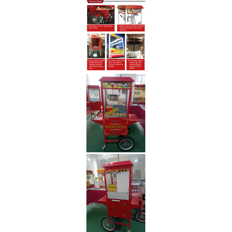 Popcorn Machine - Manufacturer - Wholesale Commercial Industrial with Cart Electric