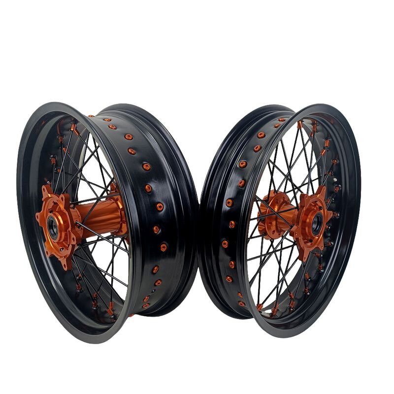 Supermoto Wheels Set - Manufacturer - 17x3.5/17*4.5 KTM EXC SXF 2003-2025 Aluminum