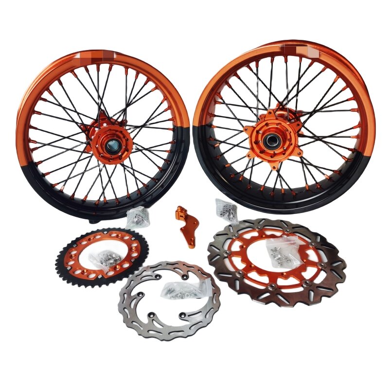 Supermoto Wheels Set - Manufacturer - 17 Inch Aluminum Alloy Gas Gas EC250 300 2021-2023