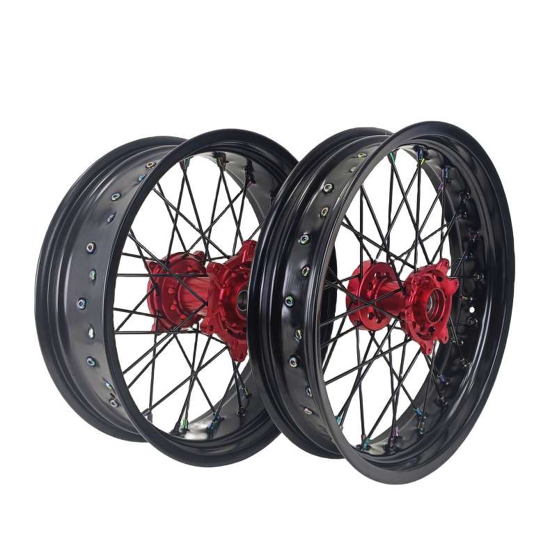 Supermoto Motorcycle Wheels - Manufacturer - 17-3.5/4.5 36 Spoke DOT Certified Alloy