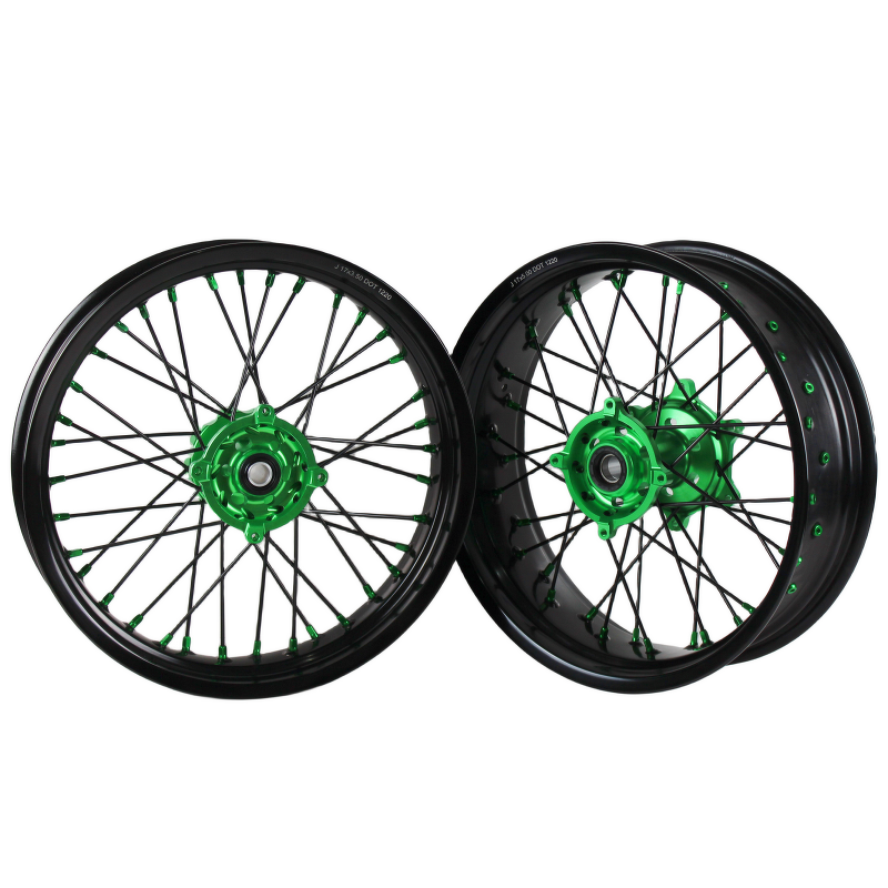 Supermoto Motorcycle Wheels - Manufacturer - 17-3.5/4.5 36 Spoke DOT Certified Alloy
