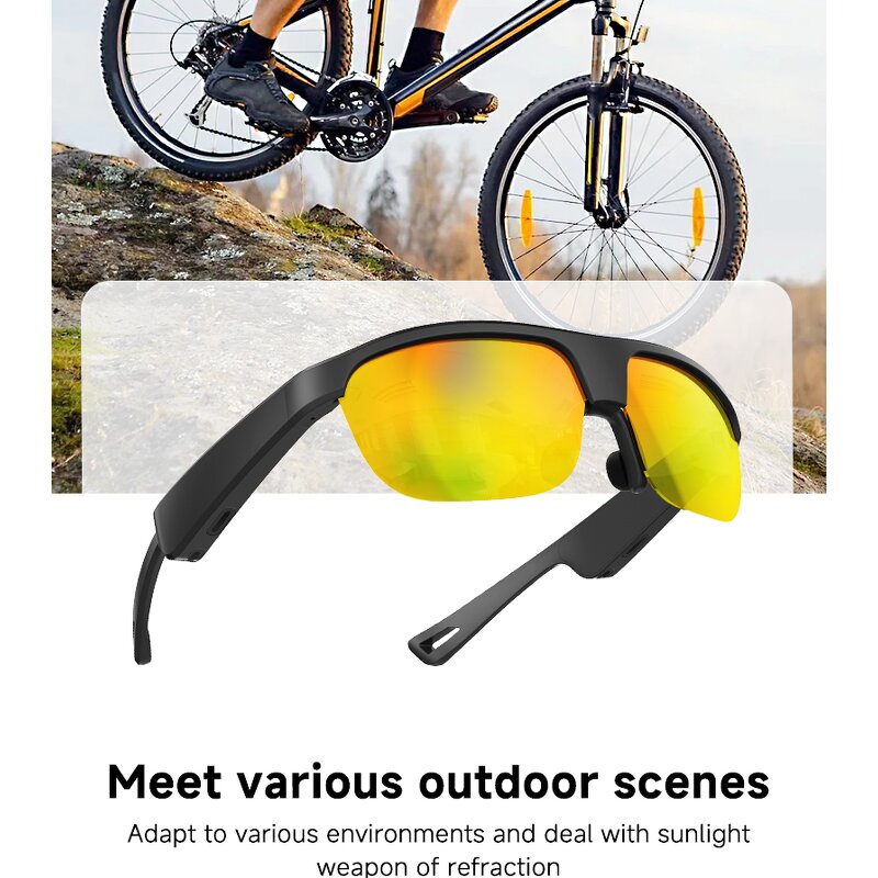 Smart Glasses Manufacturer - G02 2025 AI Anti-UV BT Call Voice Assistant Waterproof with Touch Control