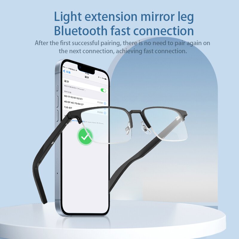 Smart Glasses Manufacturer - G05-T4 Waterproof HD Music Sports Commuter with Clip-on Dark Sunlens