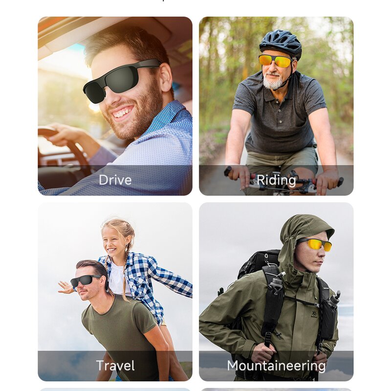 Smart Glasses Manufacturer - G02 2025 AI Anti-UV BT Call Voice Assistant Waterproof with Touch Control