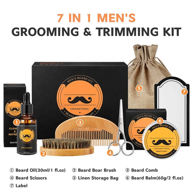 Beard Care Products Manufacturer - Private Label Wooden Grooming Kit Hot Sale
