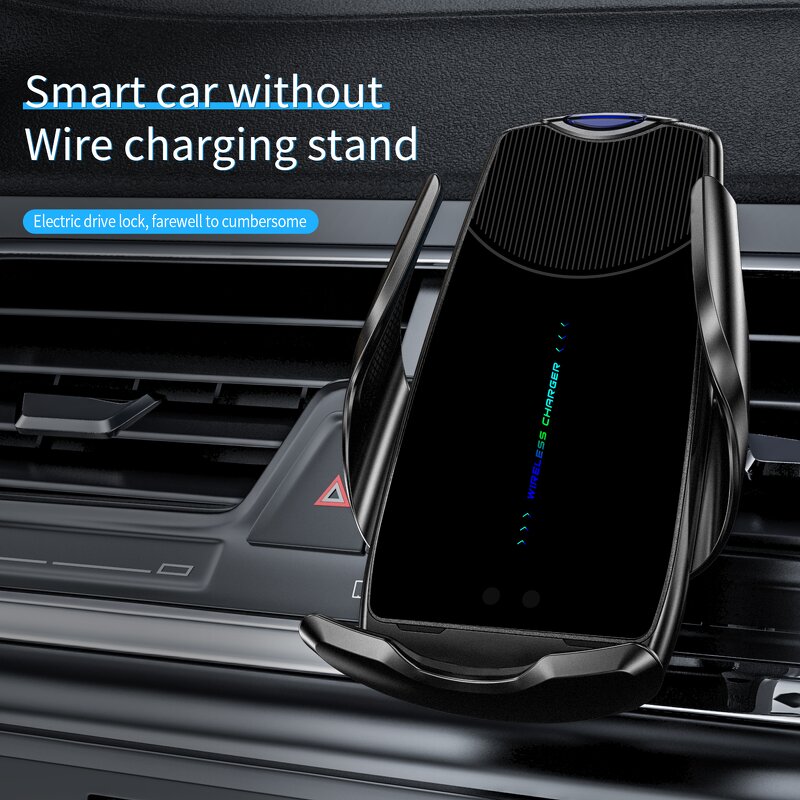 Auto Clamping Car Charger - Manufacturer - 15W Fast Wireless Phone Mount Holder C2