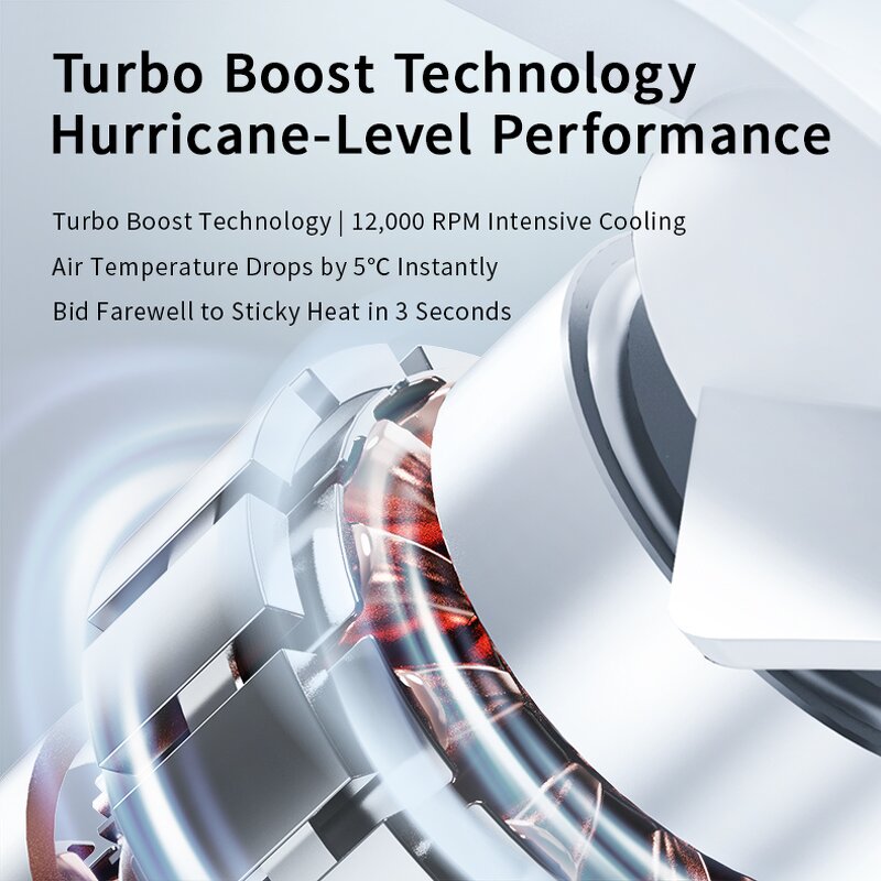 F17 Handheld Turbo Fan - Manufacturer - 2026 LED Display Semiconductor Cooling Foldable