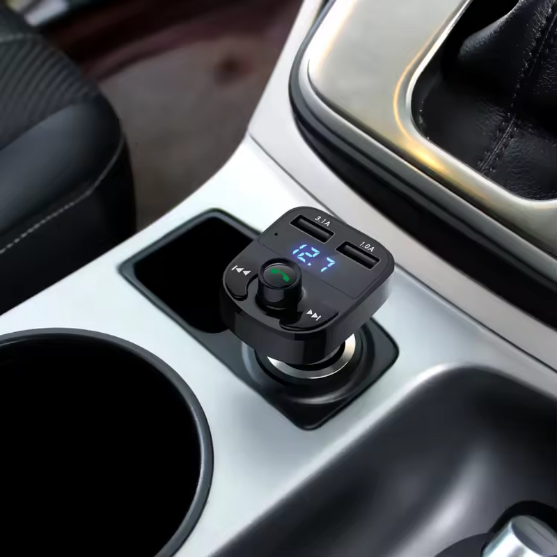FM Transmitter Car Kit - Manufacturer - BT5.0 Dual USB Charger Handsfree Player X88