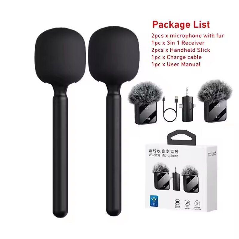 F11-2 Lapel Microphone - Manufacturer - Clip-On Noise Canceling iPhone Samsung