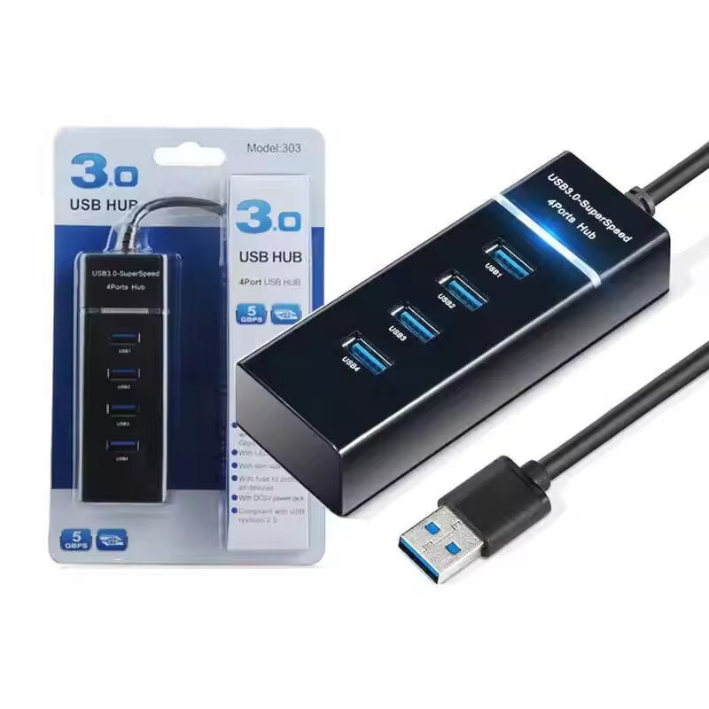 USB 3.0 HUB Splitter - Manufacturer - 1.2m/0.3m 5Gbps 4 Ports Super Speed