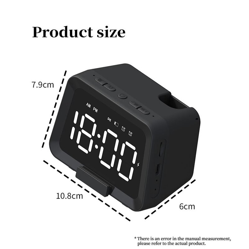 G9 Dual Alarm Clock - Manufacturer - BT Wireless Speaker Rechargeable Type-C Phone Holder