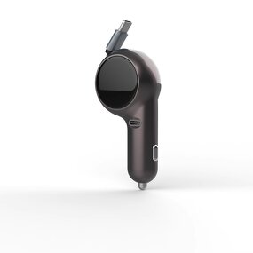 Retractable Car Charger - Manufacturer - 30W USB-C PD K2 ABS Charging Hub for Phones