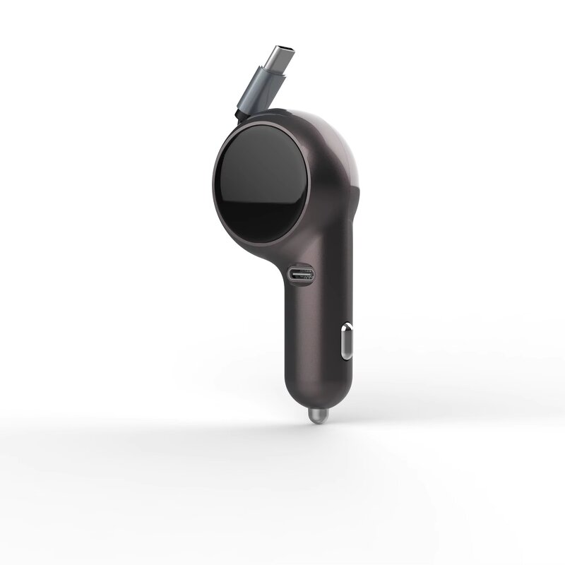 Retractable Car Charger - Manufacturer - 30W USB-C PD K2 ABS Charging Hub for Phones