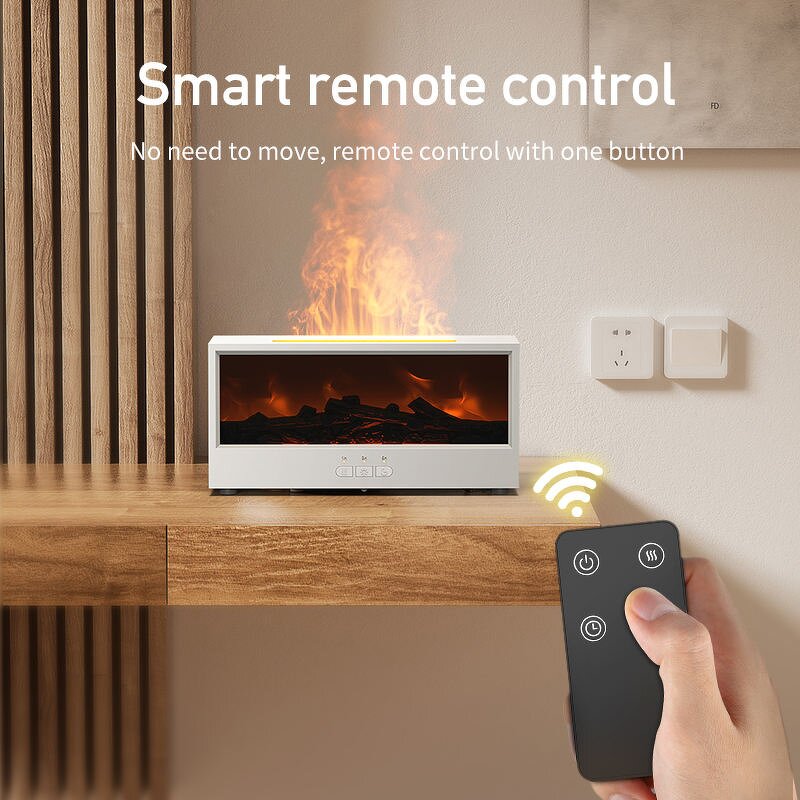 Fireplace Aroma Diffuser - Manufacturer - Remote Control 7-Color Essential Oil Humidifier