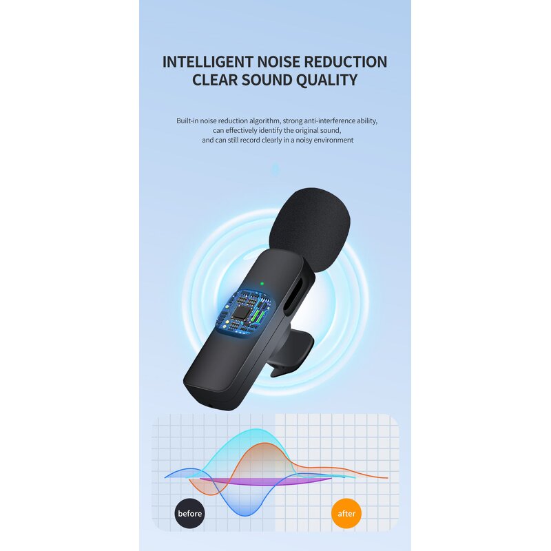 K9 Wireless Lapel Mic - Manufacturer - Dual Professional Podcast iPhone Android