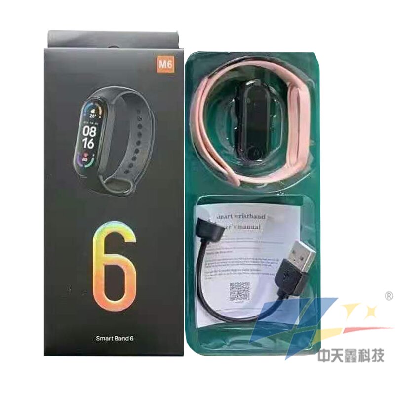 M6 Smart Band - Manufacturer - 2026 IP67 Waterproof BT Call Fitness Tracker Wristband