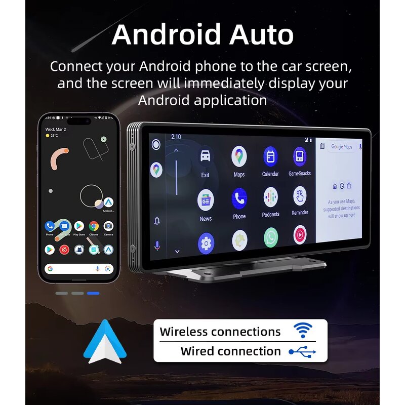 DVR Car Monitor - Manufacturer - 10 Inch Touch Screen Android Auto Mirror Link X5303