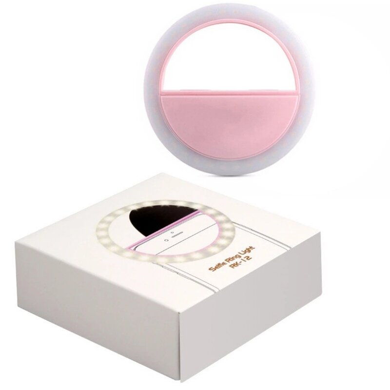 RK12 Selfie Ring Light - Manufacturer - 2025 Rechargeable Phone Clip on Universal