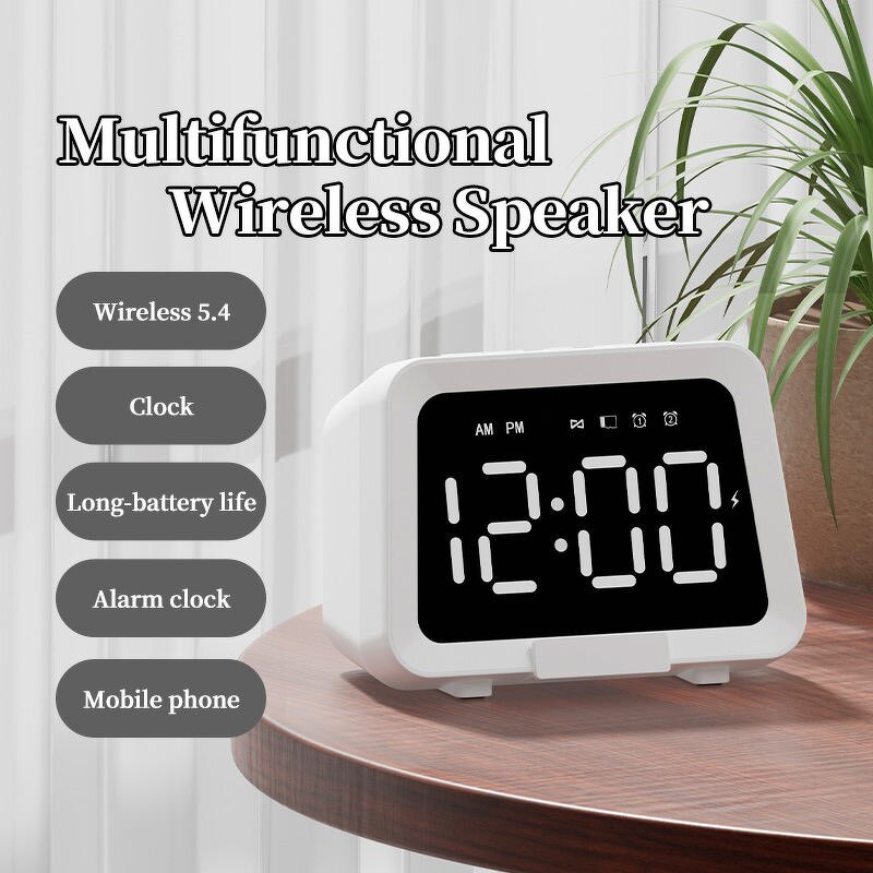 G9 Dual Alarm Clock - Manufacturer - BT Wireless Speaker Rechargeable Type-C Phone Holder