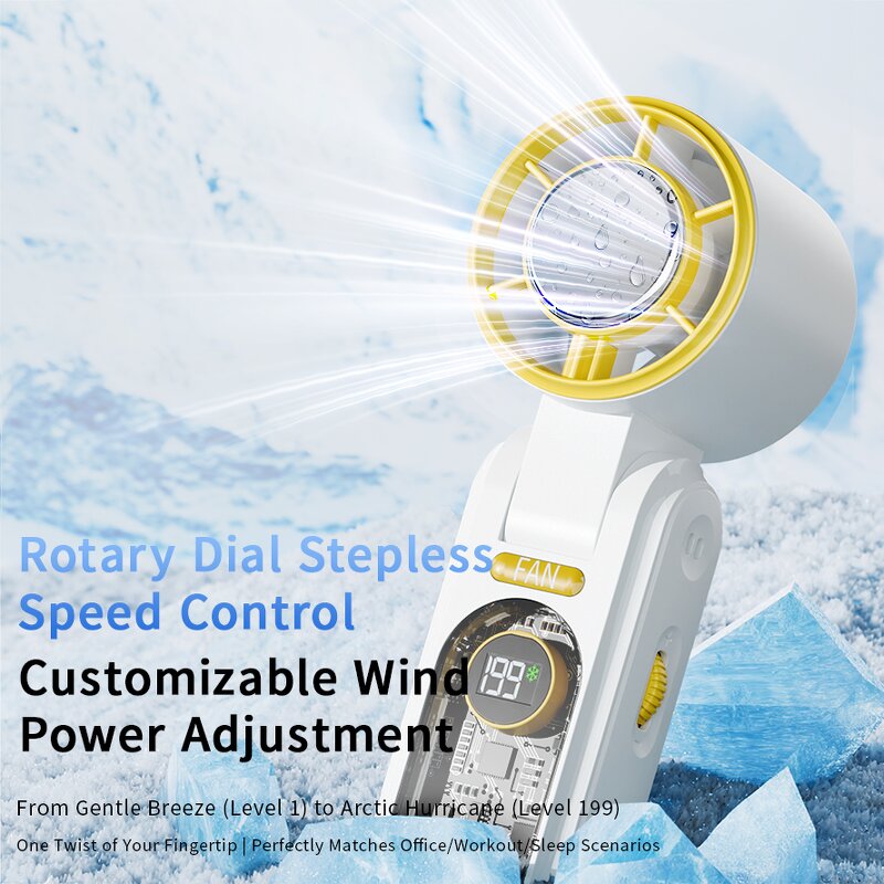 F17 Mini Turbo Fan - Manufacturer - 3000mAh Foldable Rechargeable Air Cooling