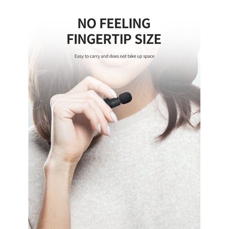 K9 Mini Wireless Mic - Manufacturer - 2.4G Rechargeable Lapel iPhone Android