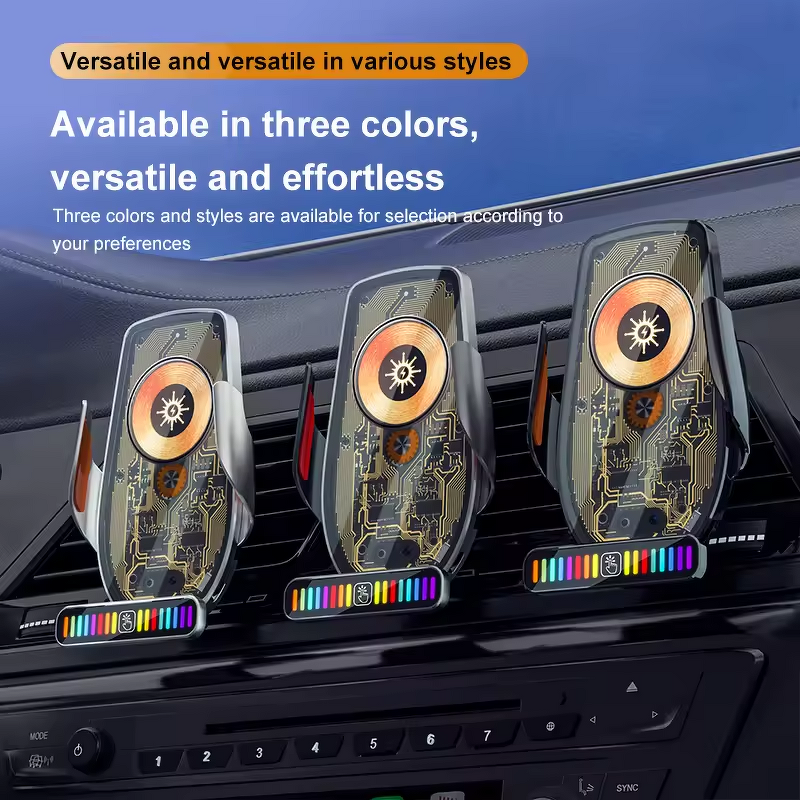 Wireless Car Charger - Manufacturer - 15W R20 Air Vent 360° Rotation RGB Touch Sensor