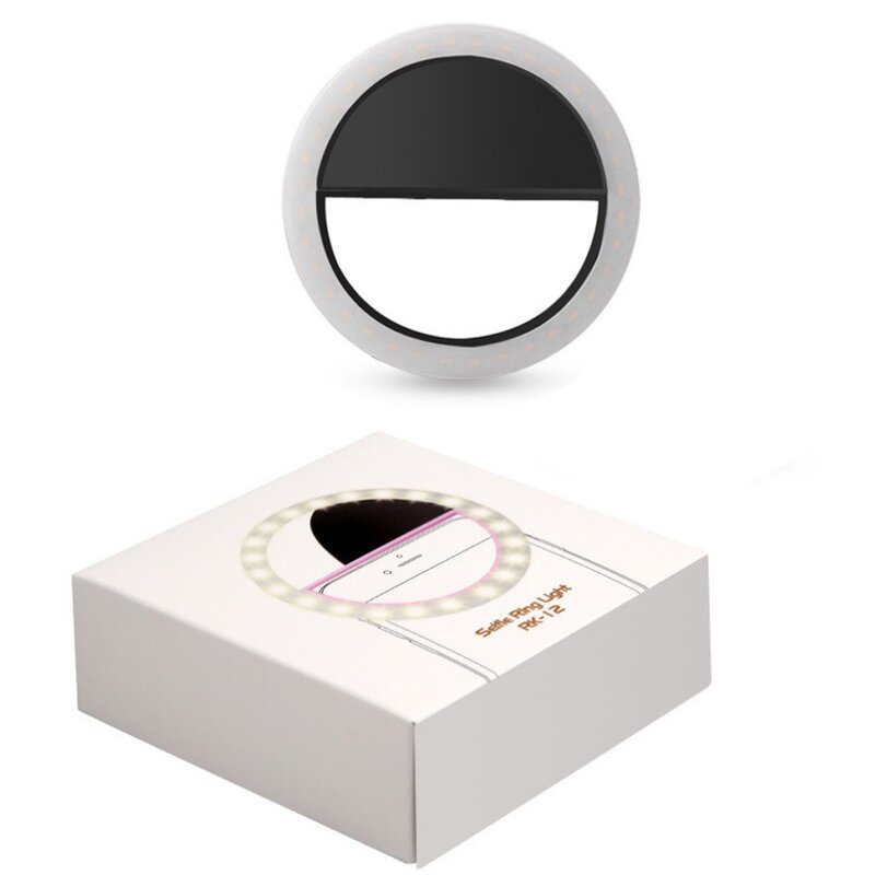RK12 Selfie Ring Light - Manufacturer - 2025 Rechargeable Phone Clip on Universal