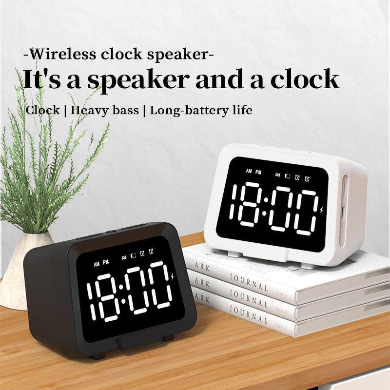 G9 Dual Alarm Clock - Manufacturer - BT Wireless Speaker Rechargeable Type-C Phone Holder