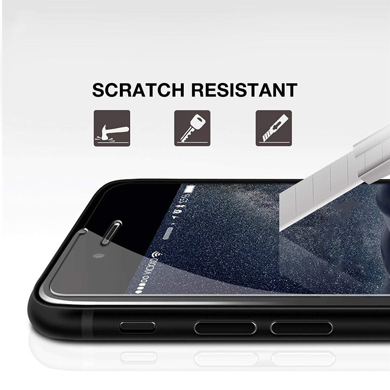 iPhone Tempered Glass - Manufacturer - 3 Pack 9H Anti Fingerprint 13 12 Screen