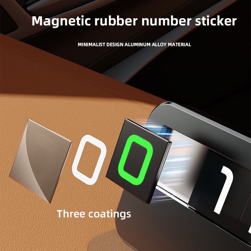 Parking Plate Manufacturer - Premium Luxury Leather & Alloy Car Temporary Privacy Protected Mobile Number Display