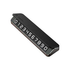 Parking Plate Manufacturer - Premium Luxury Leather and Alloy Car Temporary with Privacy Protection Mobile Number Display