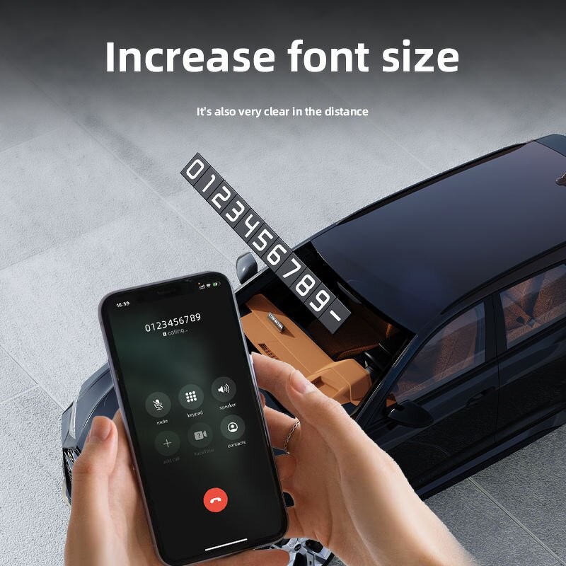 Parking Plate Manufacturer - Premium Luxury Leather & Alloy Car Temporary Privacy Protected Mobile Number Display