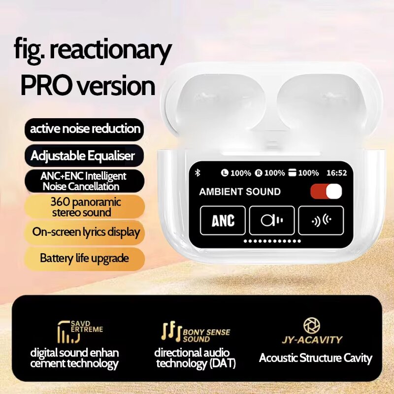 Wireless Earphones Manufacturer - A9PRO Noise Reduction HiFi Stability Ultra Long Life LCD Touch Screen BT 5.3