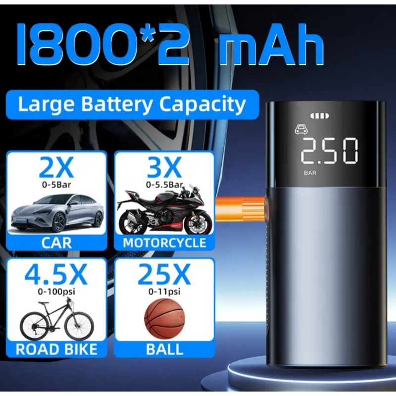 Car Inflatable Pump Manufacturer - Portable Popular Style Metal Interior for Car Bicycle Motorbike