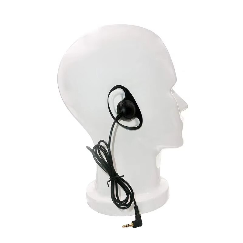 Earphone Manufacturer - One Ear D Shape Ear-hook Wired 25mm Mono 3.5 Jack Tour Guide Headset