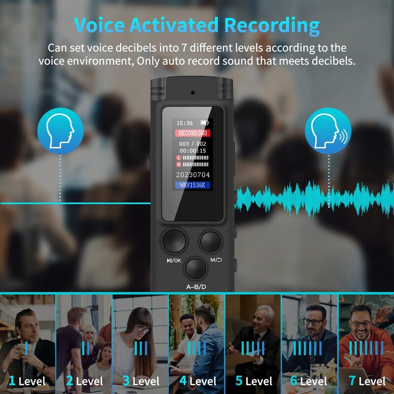 Digital Recording Pen Manufacturer - K96 High Definition Noise Cancelling Voice Controlled MP3 Player for Classroom Conference