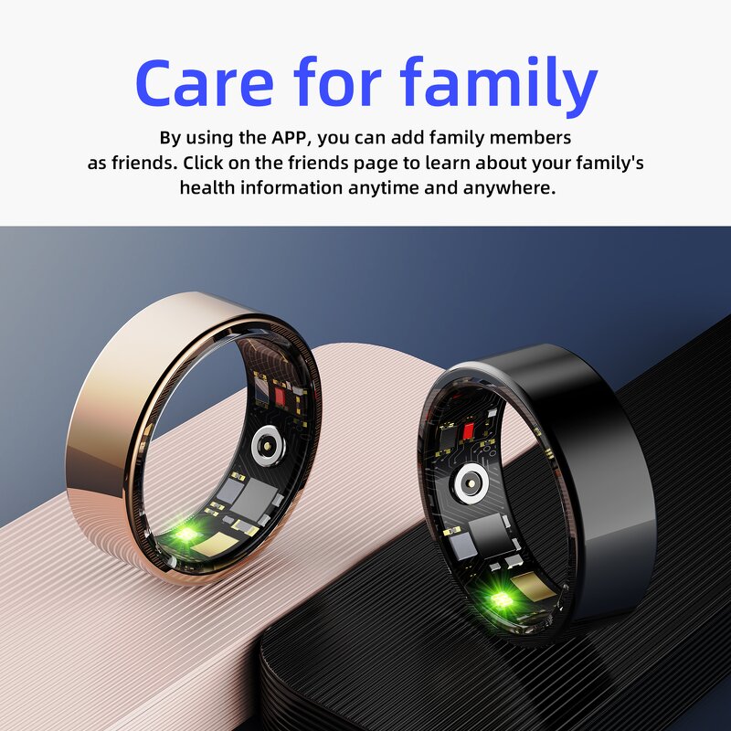 Health Smart Ring Manufacturer - Stainless Steel Sleep Heart Rate Blood Pressure Gesture Photography IP68 R11M