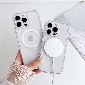Phone Cases Manufacturer - Wholesale Luxury Crystal Clear Magnetic for iPhone 12 to 16 Pro Max